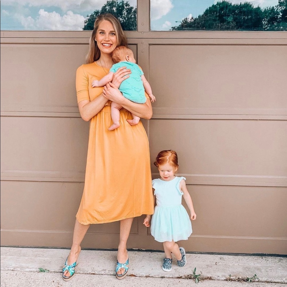 Mustard Yellow Nursing Dress